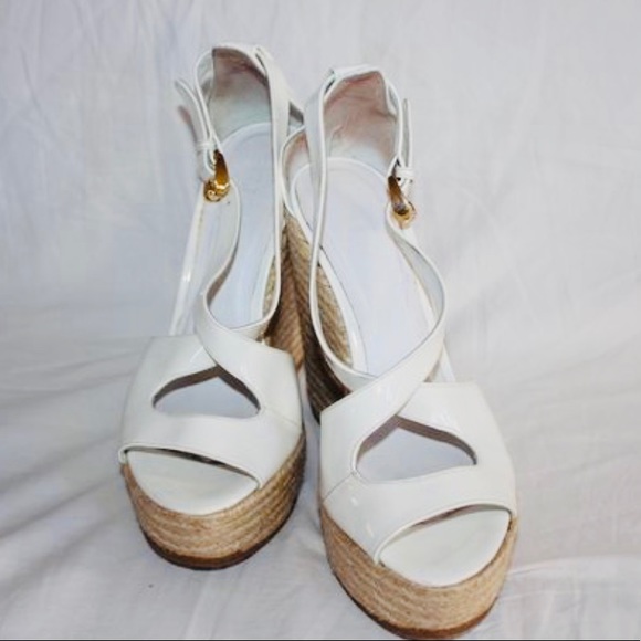 Authentic Burberry Wedge Sandals - Picture 1 of 3